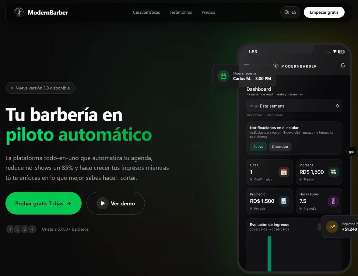 Landing page premium